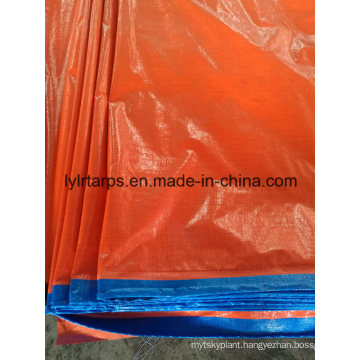 PE Tarp Tent, Blue/Orange Tarpaulin Sheet